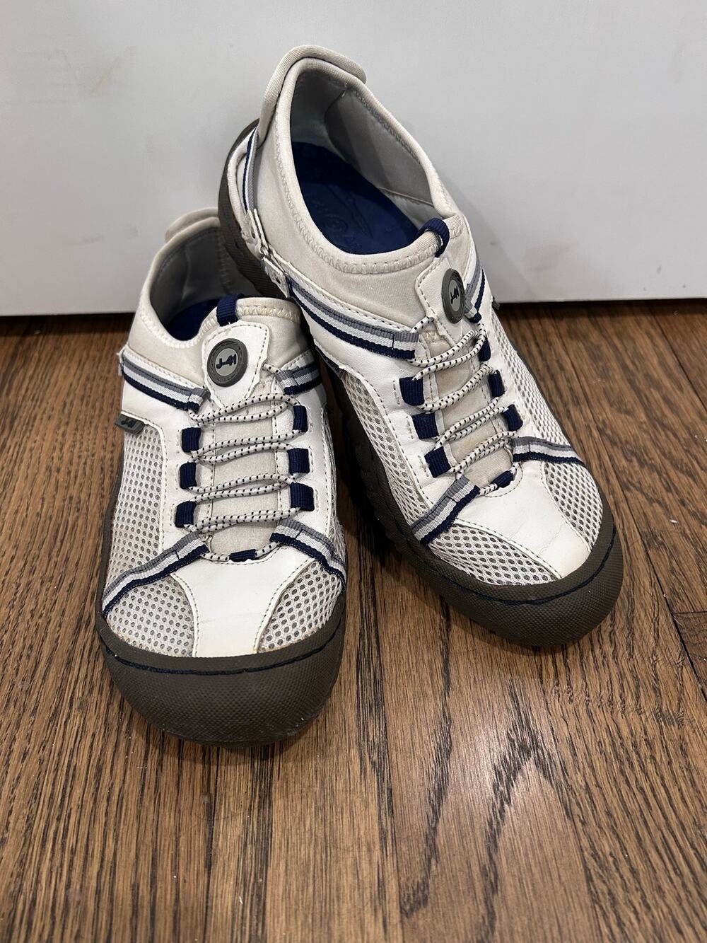 Jeep J-41 Tahoe Water Ready Shoes White Navy W7.5 Hiking Trail Sneakers Gorpcore